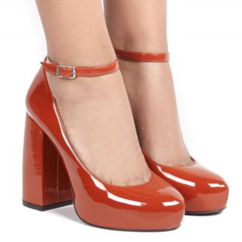 Jeffrey Campbell Orange Platform Shoes